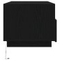 vidaXL Couchtisch mit LED-Leuchten Schwarz Eichen-Optik 90x49x40 cm vidaXL Couchtisch mit LED-Leuchten Schwarz Eichen-Optik 90x49x40 cm