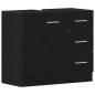 vidaXL Waschbeckenunterschrank Schwarz Eichen-Optik 63x30x54 cm vidaXL Waschbeckenunterschrank Schwarz Eichen-Optik 63x30x54 cm