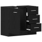 vidaXL Waschbeckenunterschrank Schwarz Eichen-Optik 63x30x54 cm vidaXL Waschbeckenunterschrank Schwarz Eichen-Optik 63x30x54 cm