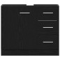 vidaXL Waschbeckenunterschrank Schwarz Eichen-Optik 63x30x54 cm vidaXL Waschbeckenunterschrank Schwarz Eichen-Optik 63x30x54 cm