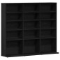 vidaXL CD-Schrank Schwarz Eichen-Optik 100,5x23x89,5 cm Holzwerkstoff vidaXL CD-Schrank Schwarz Eichen-Optik 100,5x23x89,5 cm Holzwerkstoff