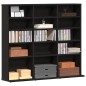 vidaXL CD-Schrank Schwarz Eichen-Optik 100,5x23x89,5 cm Holzwerkstoff vidaXL CD-Schrank Schwarz Eichen-Optik 100,5x23x89,5 cm Holzwerkstoff