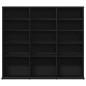 vidaXL CD-Schrank Schwarz Eichen-Optik 100,5x23x89,5 cm Holzwerkstoff vidaXL CD-Schrank Schwarz Eichen-Optik 100,5x23x89,5 cm Holzwerkstoff
