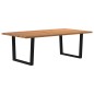 vidaXL Esstisch mit Baumkanten 220x120x74 cm Massivholz Eiche vidaXL Esstisch mit Baumkanten 220x120x74 cm Massivholz Eiche