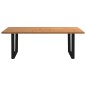 vidaXL Esstisch mit Baumkanten 220x120x74 cm Massivholz Eiche vidaXL Esstisch mit Baumkanten 220x120x74 cm Massivholz Eiche