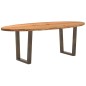 vidaXL Esstisch Hellbraun 220x100x74 cm Massivholz Eiche Oval vidaXL Esstisch Hellbraun 220x100x74 cm Massivholz Eiche Oval