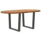 vidaXL Esstisch Hellbraun 180x90x74 cm Massivholz Eiche Oval vidaXL Esstisch Hellbraun 180x90x74 cm Massivholz Eiche Oval