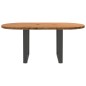 vidaXL Esstisch Hellbraun 180x90x74 cm Massivholz Eiche Oval vidaXL Esstisch Hellbraun 180x90x74 cm Massivholz Eiche Oval