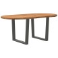 vidaXL Esstisch Hellbraun 180x90x74 cm Massivholz Eiche Oval vidaXL Esstisch Hellbraun 180x90x74 cm Massivholz Eiche Oval