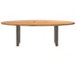 vidaXL Esstisch Hellbraun 240x100x74 cm Massivholz Eiche Oval vidaXL Esstisch Hellbraun 240x100x74 cm Massivholz Eiche Oval