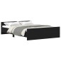 vidaXL Bettgestell ohne Matratze Schwarz Eichen-Optik 140x190 cm