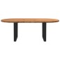 vidaXL Esstisch Hellbraun 220x100x74 cm Massivholz Eiche Oval vidaXL Esstisch Hellbraun 220x100x74 cm Massivholz Eiche Oval