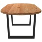 vidaXL Esstisch Hellbraun 220x100x74 cm Massivholz Eiche Oval vidaXL Esstisch Hellbraun 220x100x74 cm Massivholz Eiche Oval