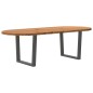 vidaXL Esstisch Hellbraun 240x100x74 cm Massivholz Eiche Oval vidaXL Esstisch Hellbraun 240x100x74 cm Massivholz Eiche Oval