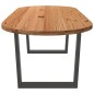 vidaXL Esstisch Hellbraun 240x100x74 cm Massivholz Eiche Oval vidaXL Esstisch Hellbraun 240x100x74 cm Massivholz Eiche Oval
