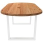 vidaXL Esstisch Hellbraun 240x100x74 cm Massivholz Eiche Oval vidaXL Esstisch Hellbraun 240x100x74 cm Massivholz Eiche Oval