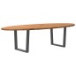 vidaXL Esstisch Hellbraun 280x120x74 cm Massivholz Eiche Oval vidaXL Esstisch Hellbraun 280x120x74 cm Massivholz Eiche Oval