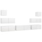 vidaXL 7-tlg. TV-Schrank-Set Weiß Holzwerkstoff vidaXL 7-tlg. TV-Schrank-Set Weiß Holzwerkstoff
