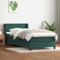 vidaXL Boxspringbett mit Matratze Dunkelgrün 90x220 cm Samt vidaXL Boxspringbett mit Matratze Dunkelgrün 90x220 cm Samt