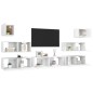vidaXL 7-tlg. TV-Schrank-Set Weiß Holzwerkstoff vidaXL 7-tlg. TV-Schrank-Set Weiß Holzwerkstoff