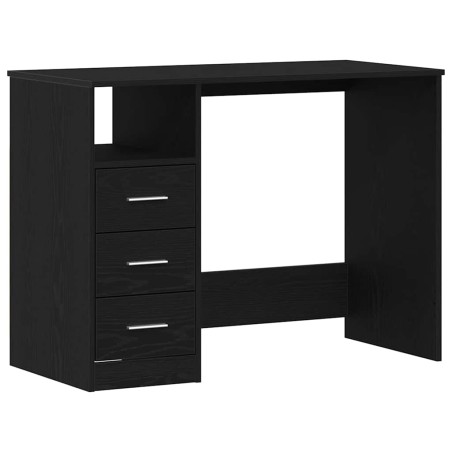 vidaXL Schreibtisch mit Schubladen Schwarz Eichen-Optik 102x50x76 cm
