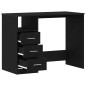 vidaXL Schreibtisch mit Schubladen Schwarz Eichen-Optik 102x50x76 cm vidaXL Schreibtisch mit Schubladen Schwarz Eichen-Optik 102x50x76 cm