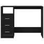 vidaXL Schreibtisch mit Schubladen Schwarz Eichen-Optik 102x50x76 cm vidaXL Schreibtisch mit Schubladen Schwarz Eichen-Optik 102x50x76 cm