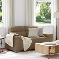 vidaXL 2-Sitzer-Sofa Cappuccino-Braun 120 cm Kunstleder