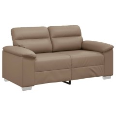 vidaXL 2-Sitzer-Sofa Cappuccino-Braun 120 cm Kunstleder