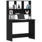 vidaXL Schreibtisch mit Regalen Schwarz Eichen-Optik 102x45x148 cm vidaXL Schreibtisch mit Regalen Schwarz Eichen-Optik 102x45x148 cm