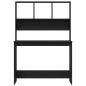 vidaXL Schreibtisch mit Regalen Schwarz Eichen-Optik 102x45x148 cm vidaXL Schreibtisch mit Regalen Schwarz Eichen-Optik 102x45x148 cm