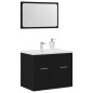 vidaXL 2-tlg. Badmöbel-Set Schwarz Eichen-Optik Holzwerkstoff vidaXL 2-tlg. Badmöbel-Set Schwarz Eichen-Optik Holzwerkstoff