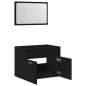 vidaXL 2-tlg. Badmöbel-Set Schwarz Eichen-Optik Holzwerkstoff vidaXL 2-tlg. Badmöbel-Set Schwarz Eichen-Optik Holzwerkstoff