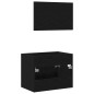 vidaXL 2-tlg. Badmöbel-Set Schwarz Eichen-Optik Holzwerkstoff vidaXL 2-tlg. Badmöbel-Set Schwarz Eichen-Optik Holzwerkstoff