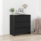 vidaXL Sideboard Schwarz Eichen-Optik 70x41x75 cm Holzwerkstoff vidaXL Sideboard Schwarz Eichen-Optik 70x41x75 cm Holzwerkstoff