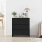vidaXL Sideboard Schwarz Eichen-Optik 70x41x75 cm Holzwerkstoff vidaXL Sideboard Schwarz Eichen-Optik 70x41x75 cm Holzwerkstoff