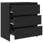 vidaXL Sideboard Schwarz Eichen-Optik 70x41x75 cm Holzwerkstoff vidaXL Sideboard Schwarz Eichen-Optik 70x41x75 cm Holzwerkstoff