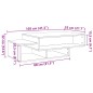 vidaXL Couchtisch Schwarz Eichen-Optik 105x55x32 cm Holzwerkstoff vidaXL Couchtisch Schwarz Eichen-Optik 105x55x32 cm Holzwerkstoff