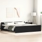 vidaXL Bettgestell ohne Matratze Schwarz Eichen-Optik 200x200 cm vidaXL Bettgestell ohne Matratze Schwarz Eichen-Optik 200x200 cm