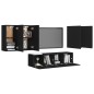 6-tlg. TV-Schrank-Set Schwarz Holzwerkstoff 6-tlg. TV-Schrank-Set Schwarz Holzwerkstoff