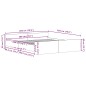 vidaXL Bettgestell ohne Matratze Schwarz Eichen-Optik 200x200 cm vidaXL Bettgestell ohne Matratze Schwarz Eichen-Optik 200x200 cm