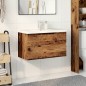 vidaXL Waschbeckenunterschrank mit Einbaubecken Altholz-Optik vidaXL Waschbeckenunterschrank mit Einbaubecken Altholz-Optik