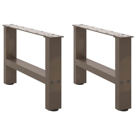 vidaXL Couchtischbeine Naturstahl 2 Stk. 50x(30-31) cm Stahl