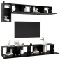 5-tlg. TV-Schrank-Set Schwarz Holzwerkstoff 5-tlg. TV-Schrank-Set Schwarz Holzwerkstoff