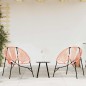 vidaXL Gartenstuhl-Set 3-tlg. Schwarz und Orange Poly Rattan vidaXL Gartenstuhl-Set 3-tlg. Schwarz und Orange Poly Rattan
