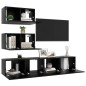 vidaXL 4-tlg. TV-Schrank-Set Schwarz Holzwerkstoff vidaXL 4-tlg. TV-Schrank-Set Schwarz Holzwerkstoff