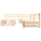 vidaXL 4-tlg. Paletten-Lounge-Set mit Kissen in Grau Holz vidaXL 4-tlg. Paletten-Lounge-Set mit Kissen in Grau Holz