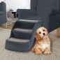 vidaXL Hundetreppe mit 3 Stufen Klappbar Dunkelgrau vidaXL Hundetreppe mit 3 Stufen Klappbar Dunkelgrau