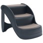 vidaXL Hundetreppe mit 3 Stufen Klappbar Dunkelgrau vidaXL Hundetreppe mit 3 Stufen Klappbar Dunkelgrau