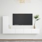 vidaXL 3-tlg. TV-Schrank-Set Weiß Holzwerkstoff vidaXL 3-tlg. TV-Schrank-Set Weiß Holzwerkstoff